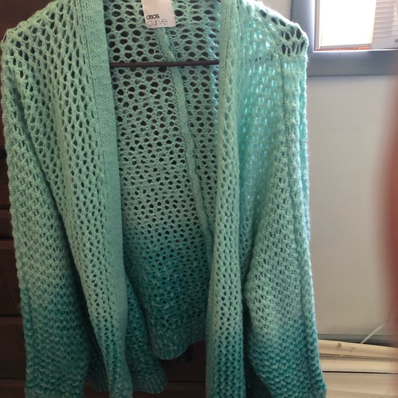 ASOS Curve Sweaters - Stunning aqua ombré oversized cardigan ASOS Curve